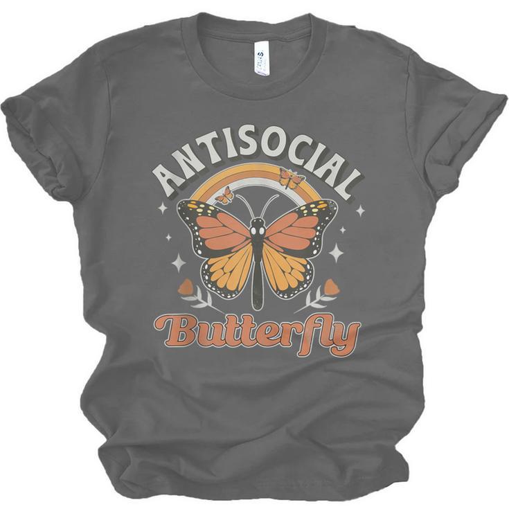 Antisocial Butterfly Tee For Introvert Men Women Girls Unisex Jersey T-Shirt