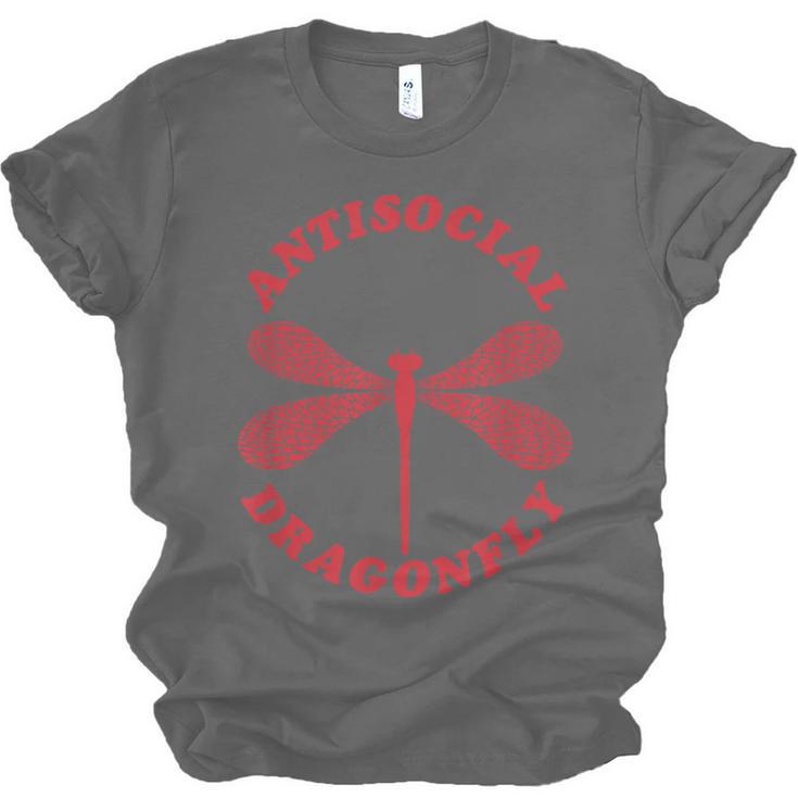 Antisocial Dragonfly Introvert Humor Nature Insect Graphic Unisex Jersey T-Shirt Antisocial Dragonfly Introvert Humor Nature Insect Graphic Unisex Jersey T-Shirt