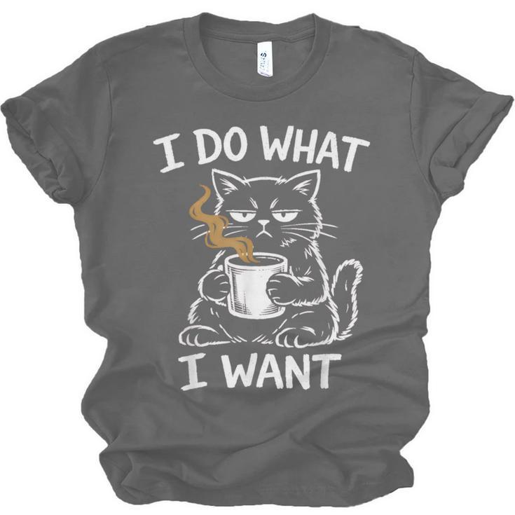 Antisocial Introvert Cat Coffee Sarcastic Attitudes Graphic Unisex Jersey T-Shirt