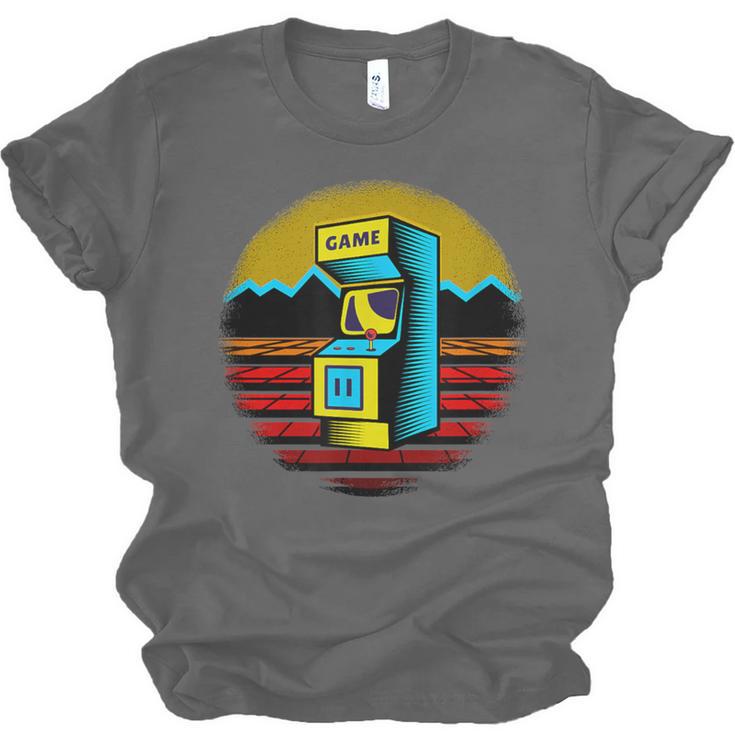 Arcade Game Machine Nostalgia Retro Gamer 80s 90s Unisex Jersey T-Shirt