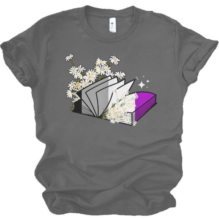 Asexual Book Lover LGBT Reading Pride Ace Flag Daisy Unisex Jersey T-Shirt Asexual Book Lover LGBT Reading Pride Ace Flag Daisy Unisex Jersey T-Shirt