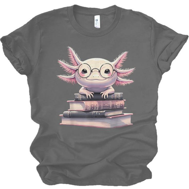 Axolotl Books Readsalotl Reading Bookworm Kawaii Axolotl Unisex Jersey T-Shirt Axolotl Books Readsalotl Reading Bookworm Kawaii Axolotl Unisex Jersey T-Shirt