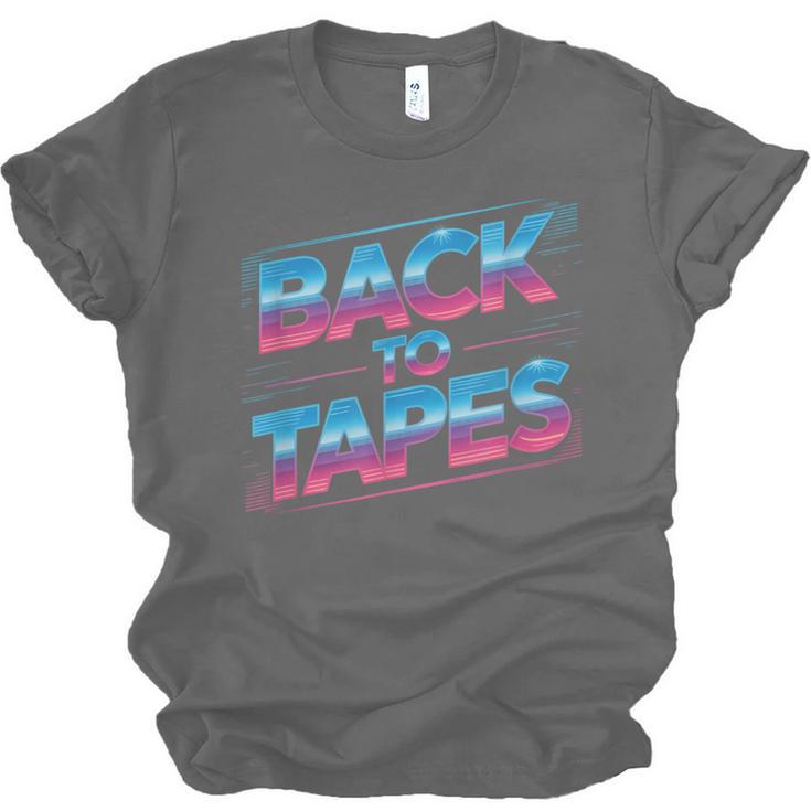Back To Tapes Retro 80s Cassette Mixtape Nostalgia Unisex Jersey T-Shirt