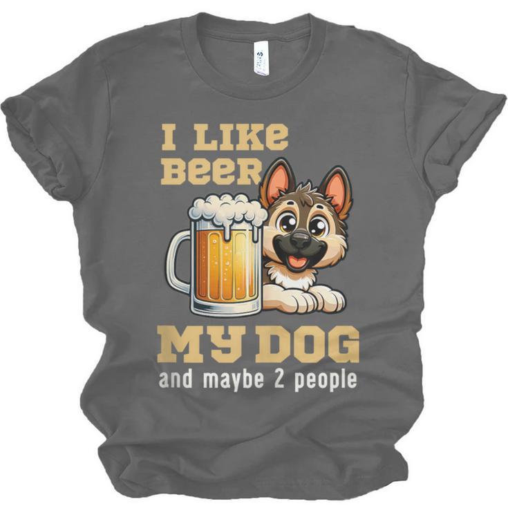 I Like Beer My Dog And Maybe 2 People Introvert Pun Unisex Jersey T-Shirt I Like Beer My Dog And Maybe 2 People Introvert Pun Unisex Jersey T-Shirt