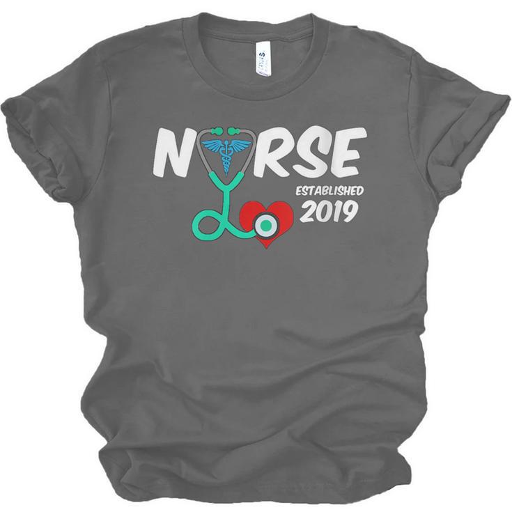 Best Nurse Graduation- RN Nurse Established 2019 LPN Unisex Jersey T-Shirt