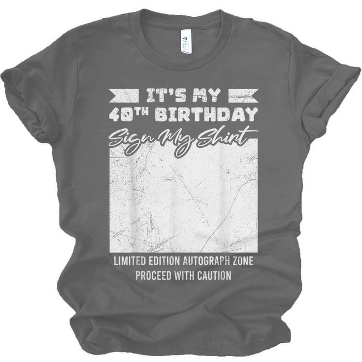 Birthday It's My 40th Birthday Guest Book Birthday Party Unisex Jersey T-Shirt