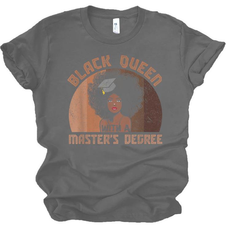 Black Queen With a Masters Degree Melanin Girls Graduation Unisex Jersey T-Shirt