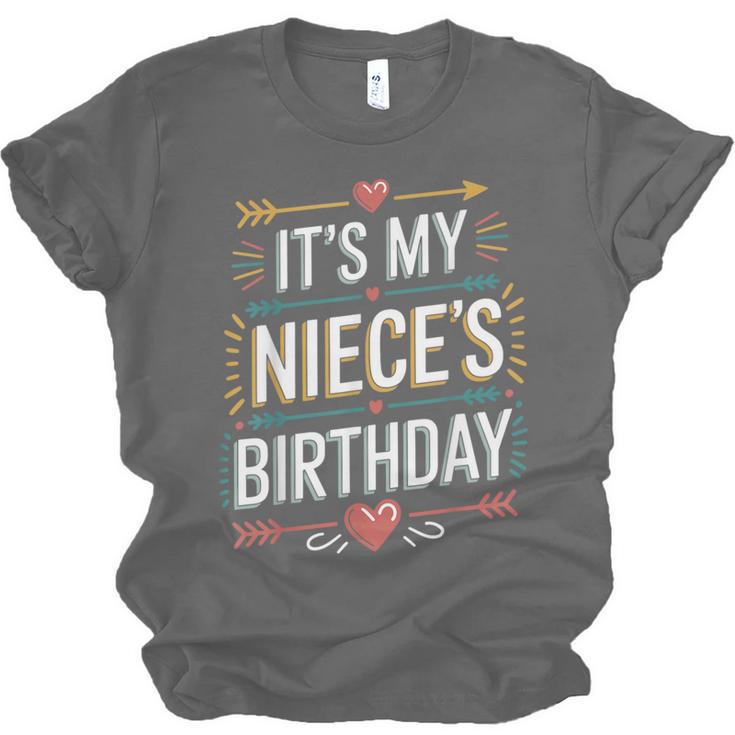 Boho Nostalgia It's My Niece's Birthday Women Kids Unisex Jersey T-Shirt