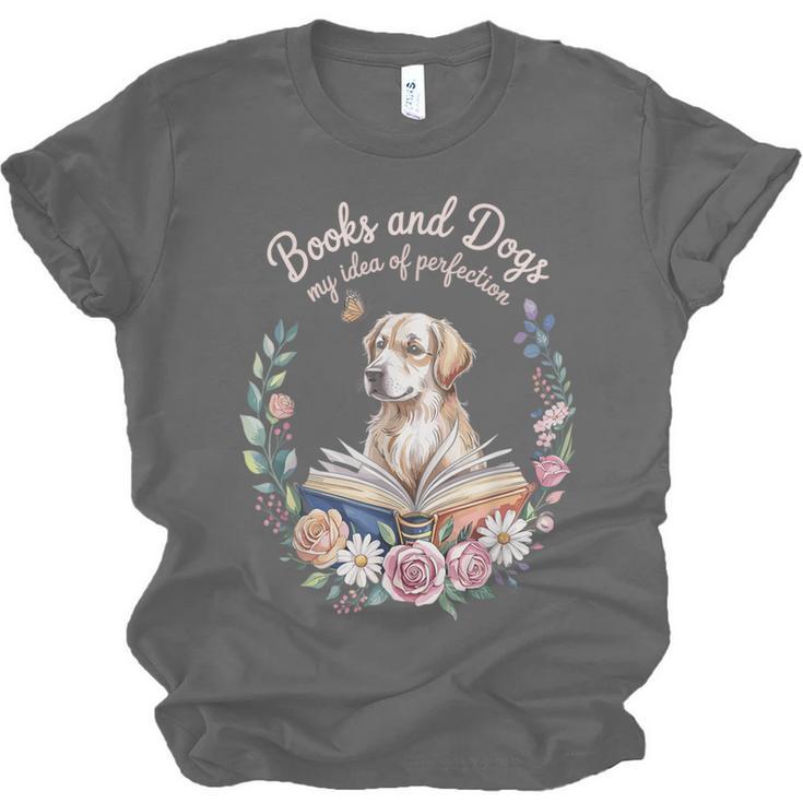 Book And Dog Lover Reading Humor Librarian Unisex Jersey T-Shirt