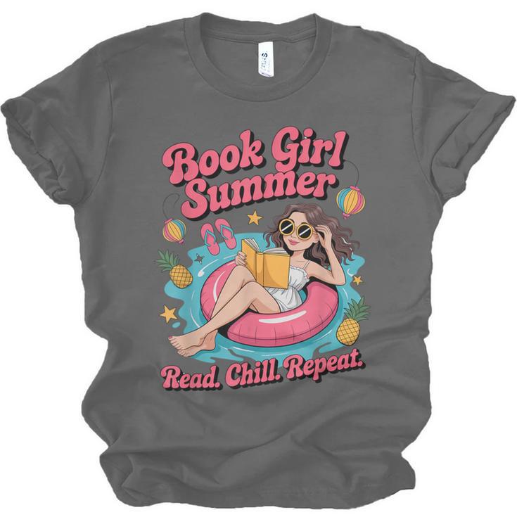 Book Girl Summer Beach Vacation Book Lover Unisex Jersey T-Shirt Book Girl Summer Beach Vacation Book Lover Unisex Jersey T-Shirt