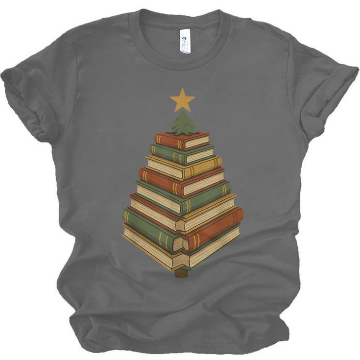 Book Lover Christmas Graphic For Librarians Unisex Jersey T-Shirt