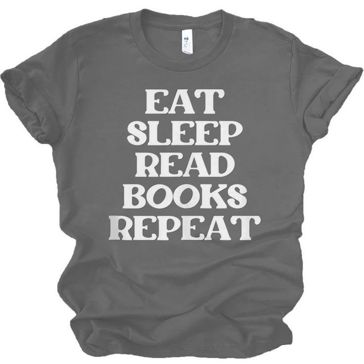 Book Lover Book Eat Sleep Read Books Repeat Unisex Jersey T-Shirt