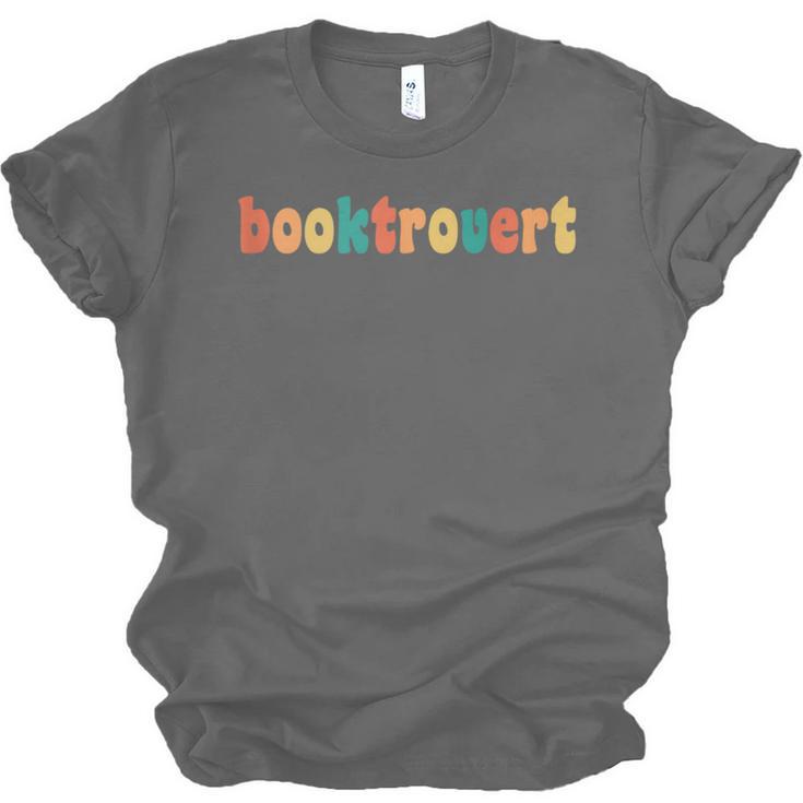 Book Lovers Introverted Bookworm Reading Booktrovert Unisex Jersey T-Shirt