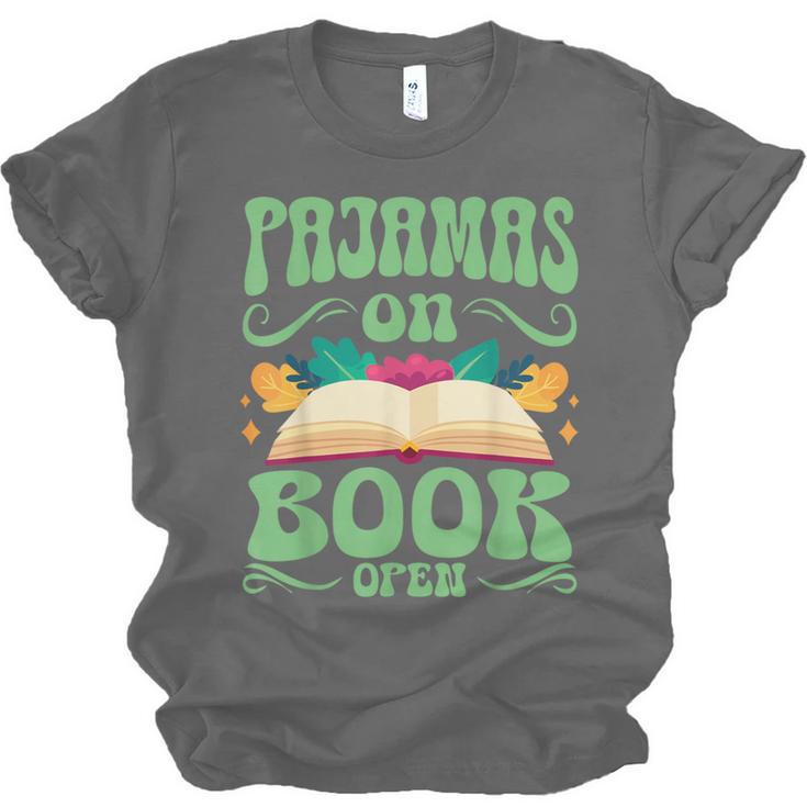 Book And Pajama Pajamas On Book Open Unisex Jersey T-Shirt