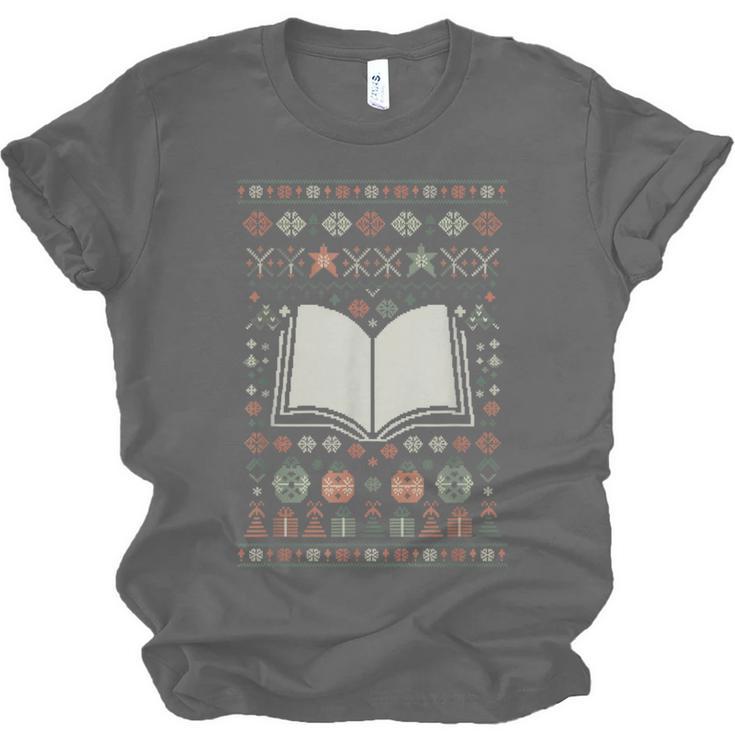 Book Reading Ugly Christmas Unisex Jersey T-Shirt