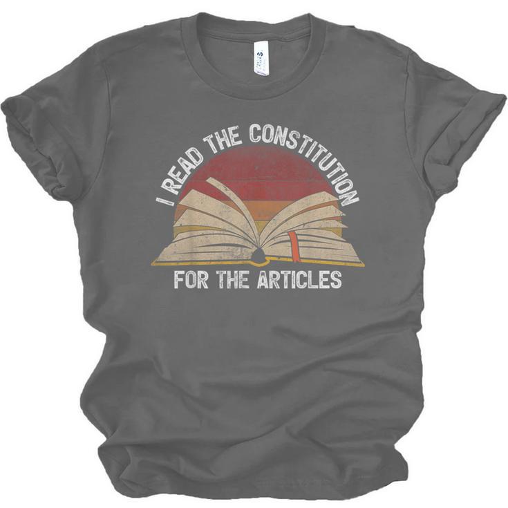 Book Vintage I Read The Constitution For The Articles Unisex Jersey T-Shirt