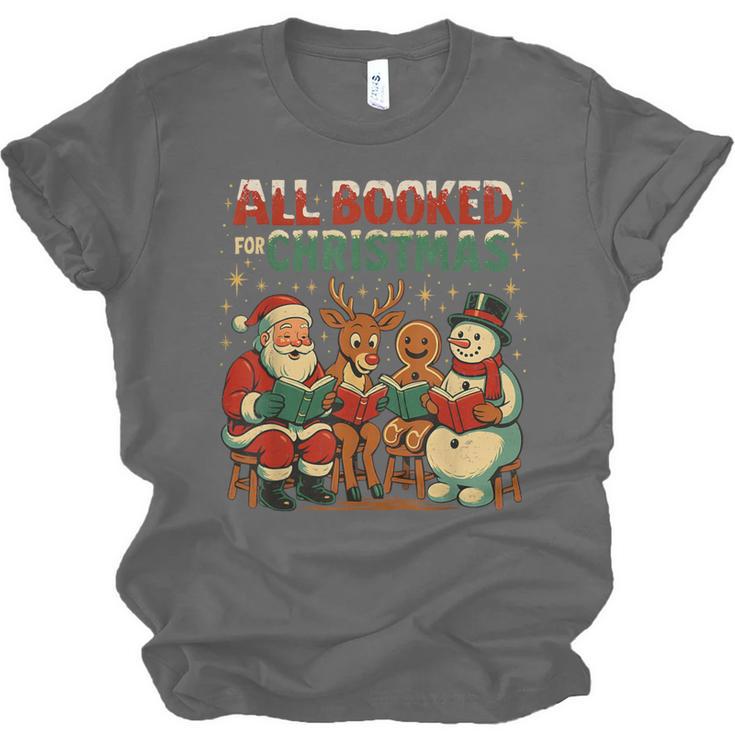 All Booked For Christmas Book Lover Unisex Jersey T-Shirt