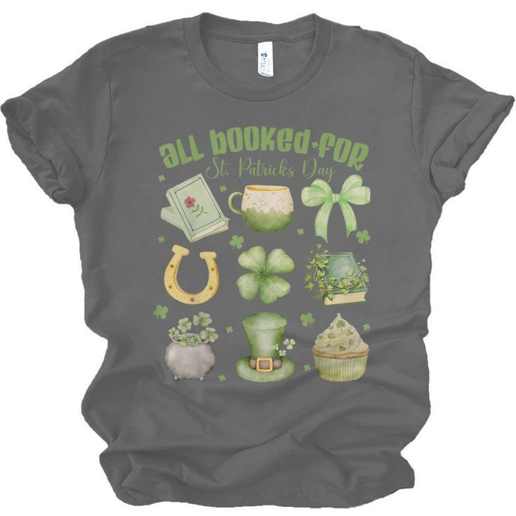 ALL Booked For St Patricks Day Bookish Leprechaun Bookworm Unisex Jersey T-Shirt