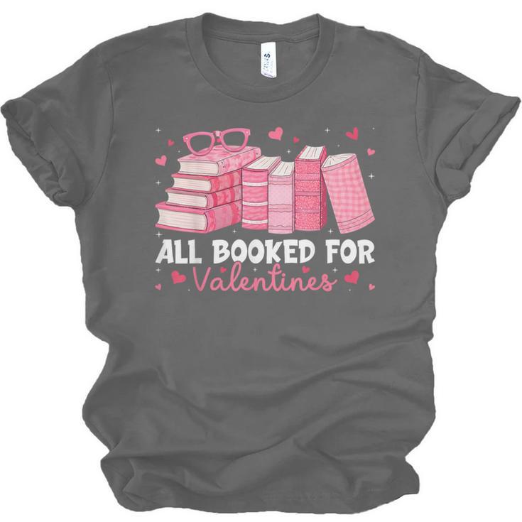 All Booked For Valentines Couple Bookworms Valentine’s Day Unisex Jersey T-Shirt