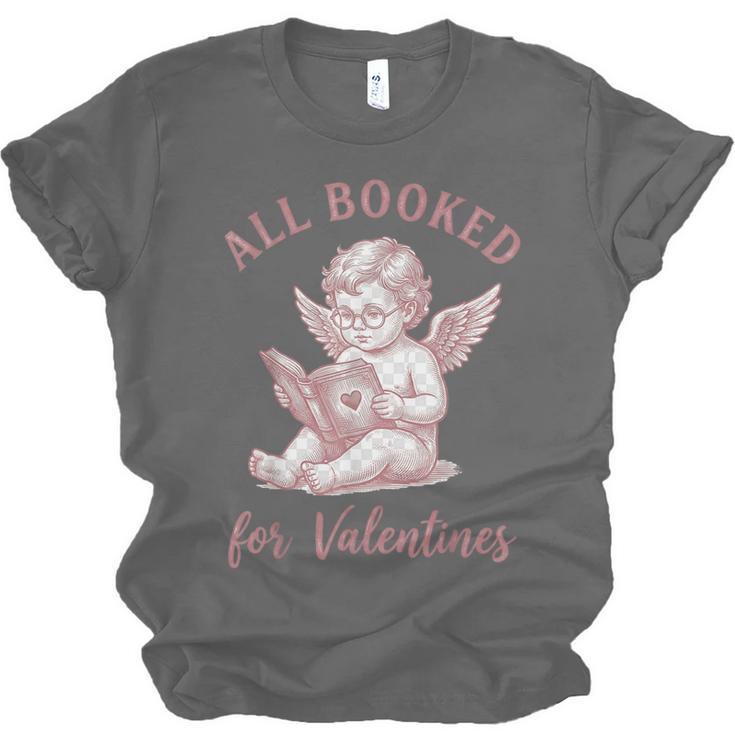 All Booked For Valentines Cute Cherub Vintage Book Lover Unisex Jersey T-Shirt All Booked For Valentines Cute Cherub Vintage Book Lover Unisex Jersey T-Shirt