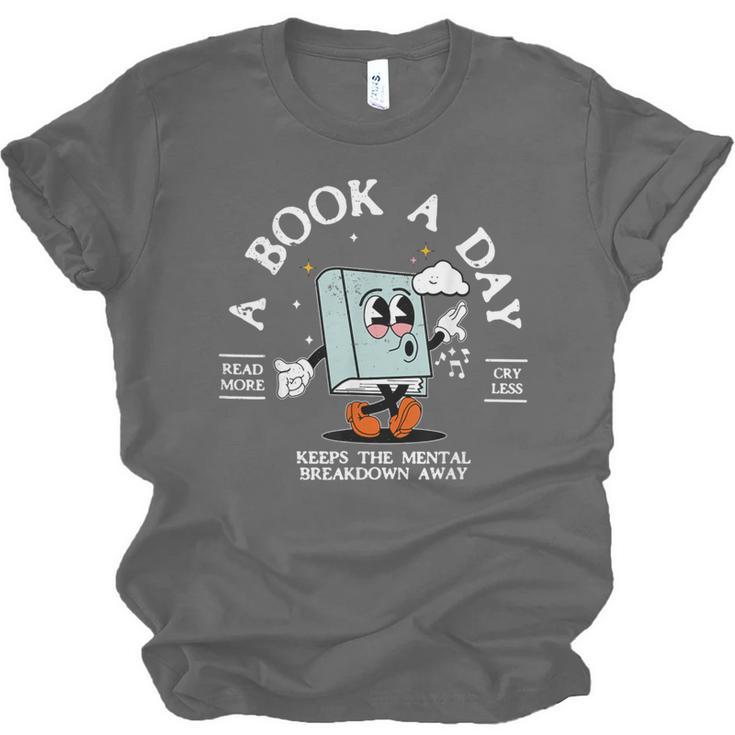 Bookish Mental Health Book A Day Retro Read More Book Unisex Jersey T-Shirt Bookish Mental Health Book A Day Retro Read More Book Unisex Jersey T-Shirt