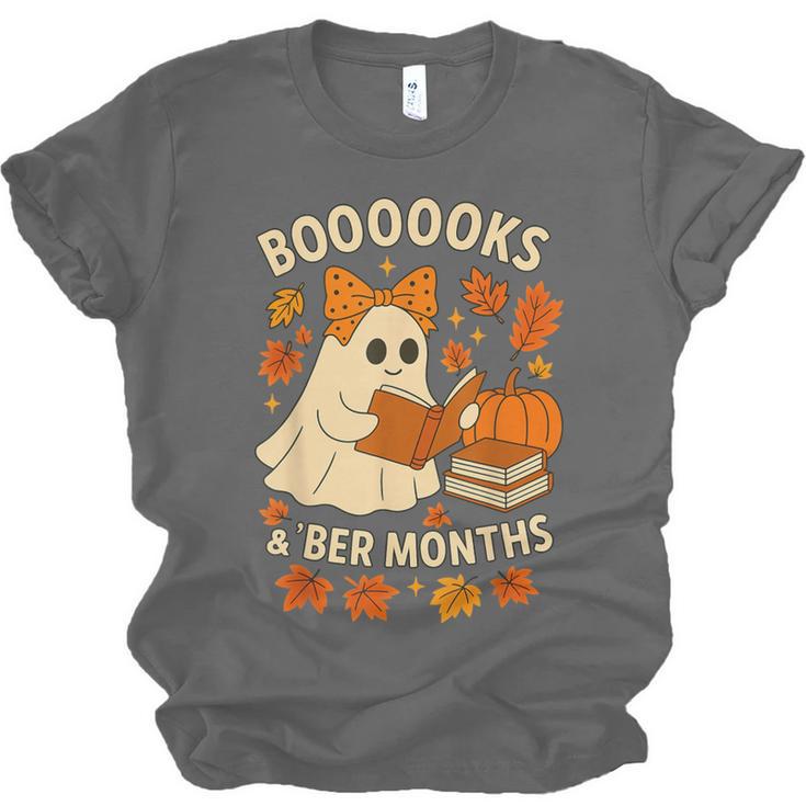 Books And BER Months Fall Librarian Reading Halloween Unisex Jersey T-Shirt Books And BER Months Fall Librarian Reading Halloween Unisex Jersey T-Shirt