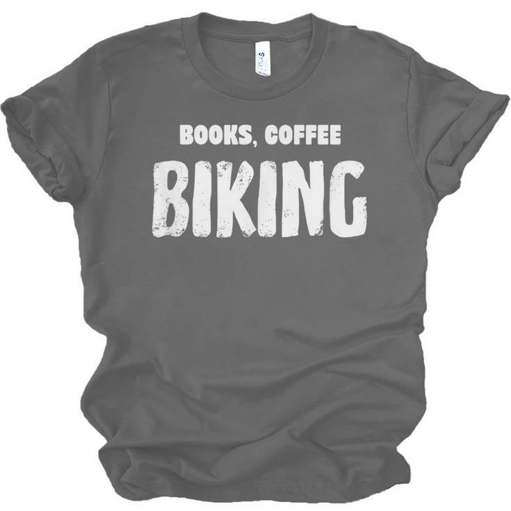 Books Coffee Biking Unisex Jersey T-Shirt Books Coffee Biking Unisex Jersey T-Shirt
