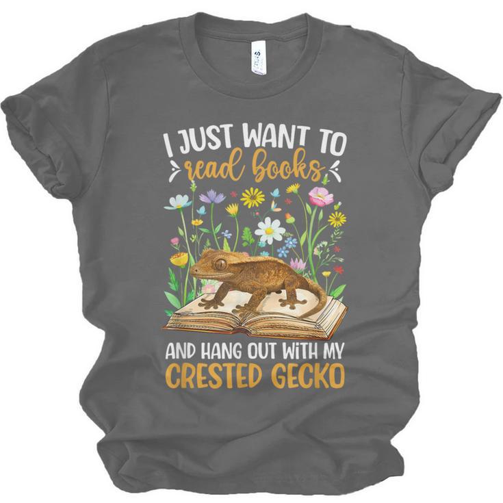 Books And Crested Gecko Owner Crestie Lover Unisex Jersey T-Shirt