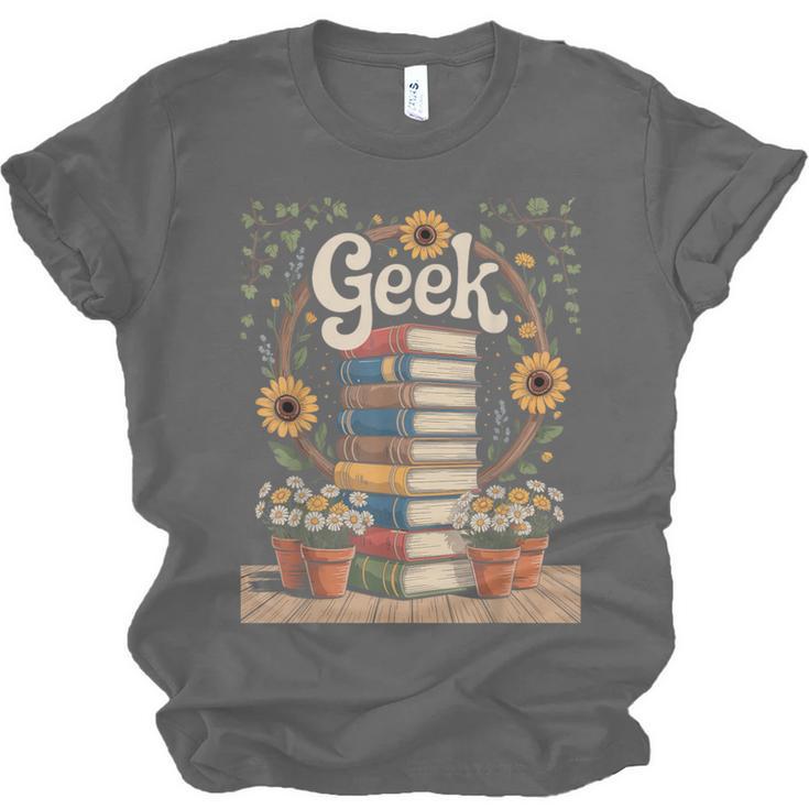 Books Geek Sunflower Floral Cute Vintage Books Reader Lover Unisex Jersey T-Shirt Books Geek Sunflower Floral Cute Vintage Books Reader Lover Unisex Jersey T-Shirt
