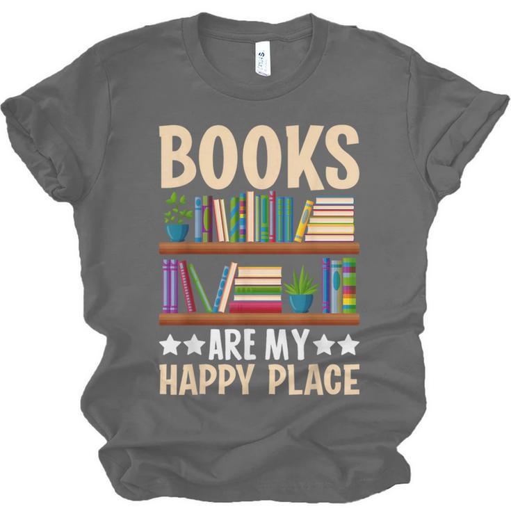 Books Are My Happy Place Unisex Jersey T-Shirt