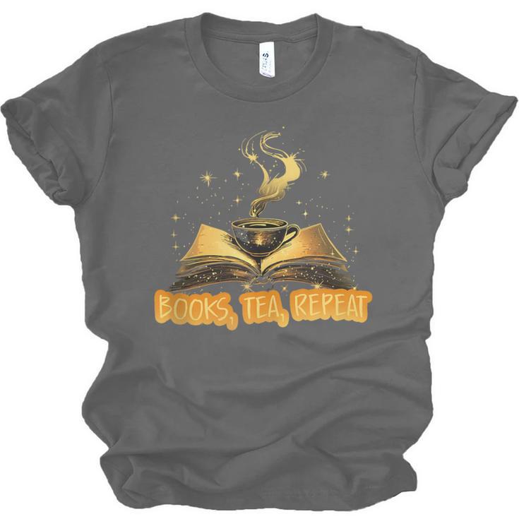 Books Tea Repeat Unisex Jersey T-Shirt