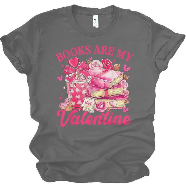 Books Are My Valentine Book Lover Heart Matching Party Unisex Jersey T-Shirt