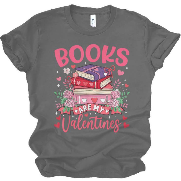 Books Are My Valentine Coquette Bow Book Flower Girl Women Unisex Jersey T-Shirt Books Are My Valentine Coquette Bow Book Flower Girl Women Unisex Jersey T-Shirt
