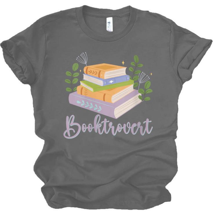 Booktrovert Bookworm Introvert Bibliophile Booktrovert Unisex Jersey T-Shirt