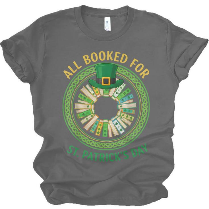 Bookworm Irish All Booked For St Patrick's Day Book Lover Unisex Jersey T-Shirt