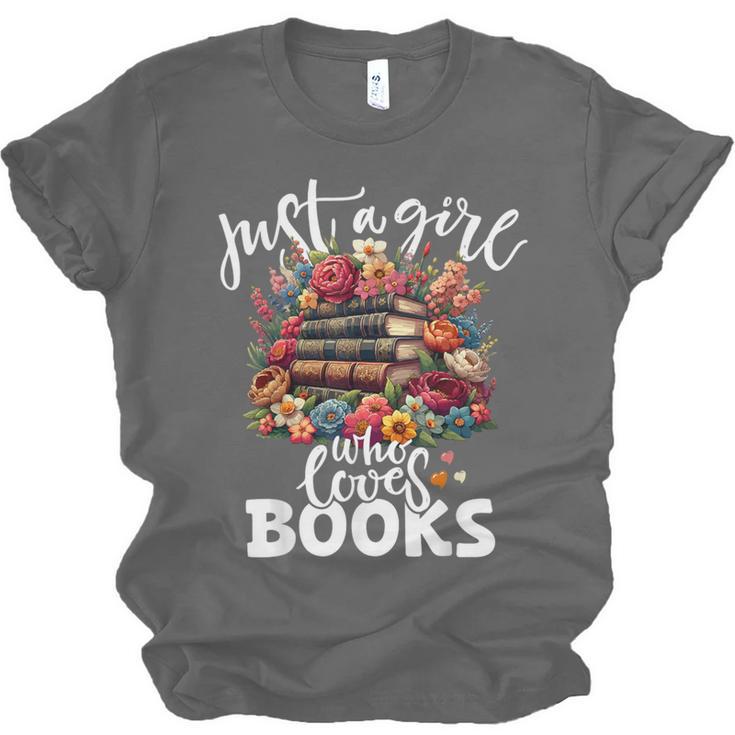 Bookworm For Women Just A Girl Who Loves Books Unisex Jersey T-Shirt Bookworm For Women Just A Girl Who Loves Books Unisex Jersey T-Shirt