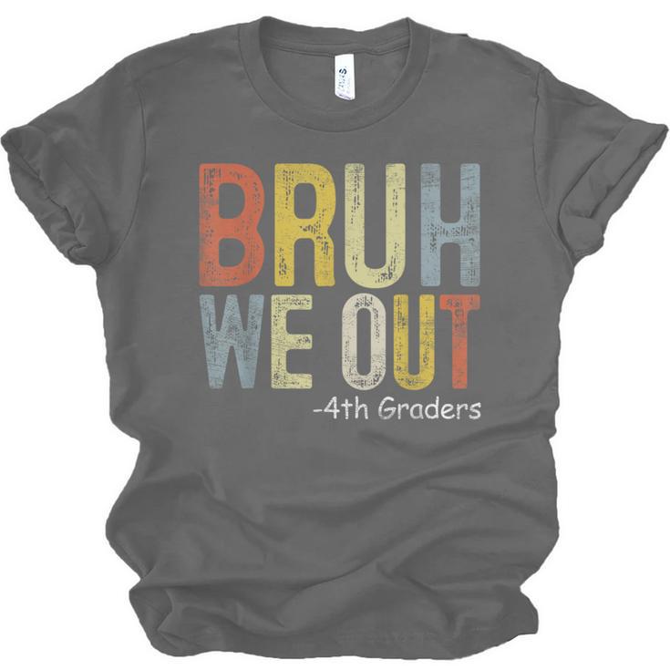 Bruh We Out 4th Graders Fourth Grade Graduation Class 2024 Unisex Jersey T-Shirt