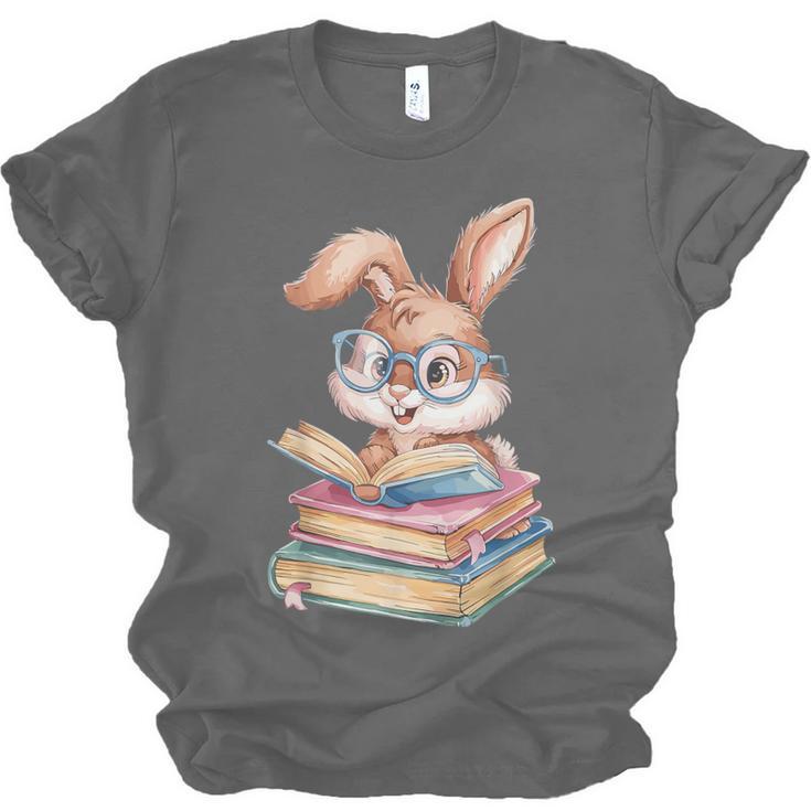 Bunny Rabbit Reading Books Rabbit Books Bunny Reader Unisex Jersey T-Shirt Bunny Rabbit Reading Books Rabbit Books Bunny Reader Unisex Jersey T-Shirt