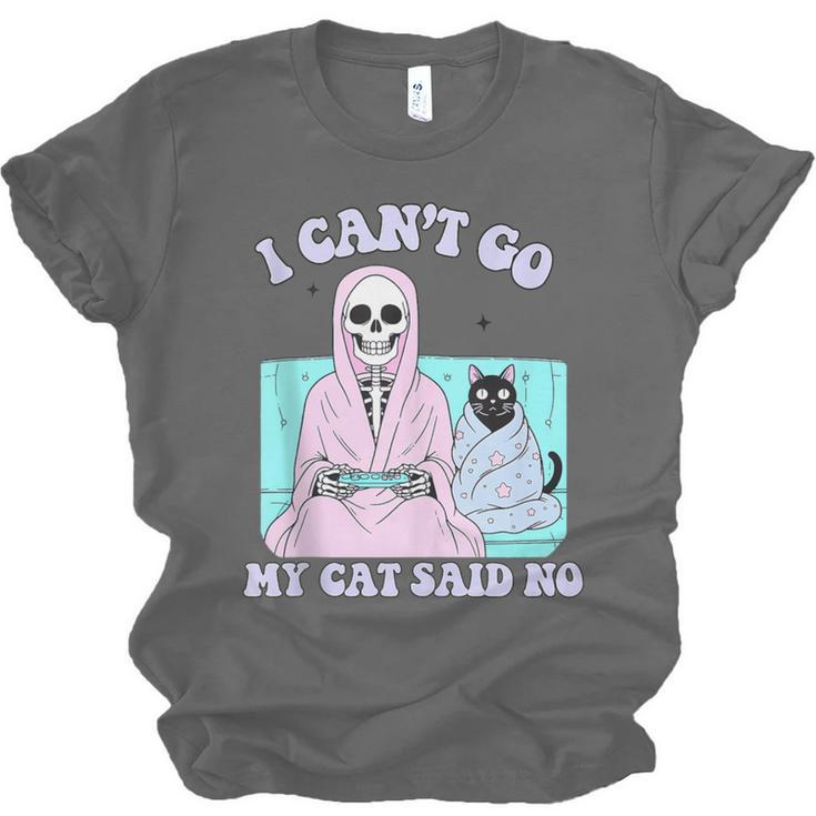 I Can't Go My Cat Said No Introvert Anxiety Cat Lover Unisex Jersey T-Shirt I Can't Go My Cat Said No Introvert Anxiety Cat Lover Unisex Jersey T-Shirt