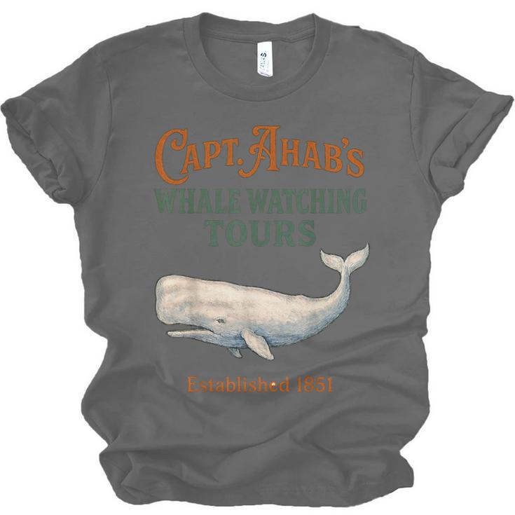 Captain Ahab’s Whale Watching Tours – Moby Book Parody Unisex Jersey T-Shirt