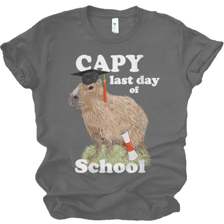Capy Last Day Of School Capybara Graduation Quote Unisex Jersey T-Shirt