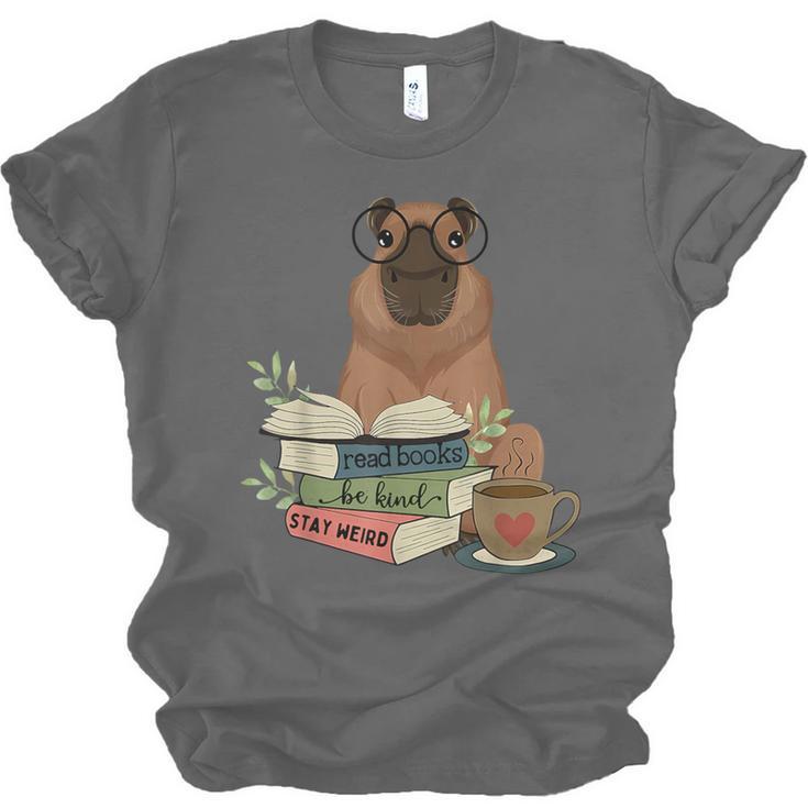 Capybara Glasses Reading Books Capybara Nerd Bookworm Unisex Jersey T-Shirt Capybara Glasses Reading Books Capybara Nerd Bookworm Unisex Jersey T-Shirt