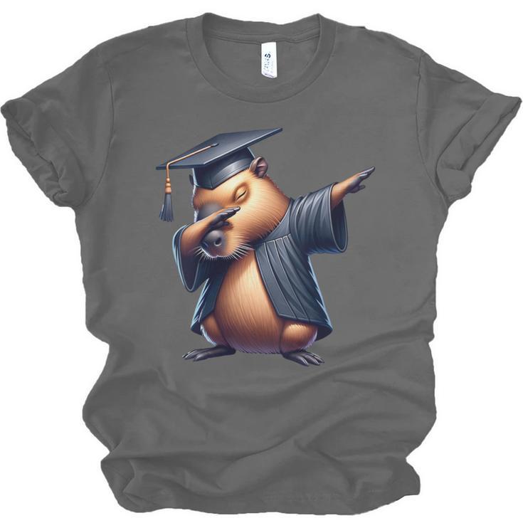 Capybara Graduation Dabbing Capy Wearing Graduate Gown Unisex Jersey T-Shirt