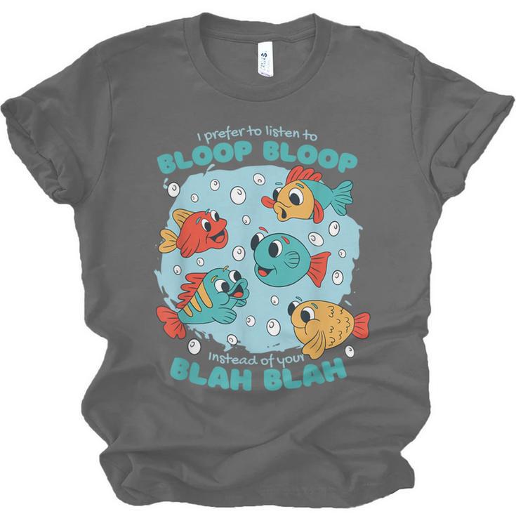 Cartoon Sarcasm Anti-Social Nihilism Introvert Fish Unisex Jersey T-Shirt