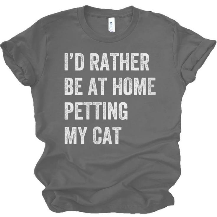 Cat Owner Introvert Stay Home Rather Pet Cat Unisex Jersey T-Shirt Cat Owner Introvert Stay Home Rather Pet Cat Unisex Jersey T-Shirt
