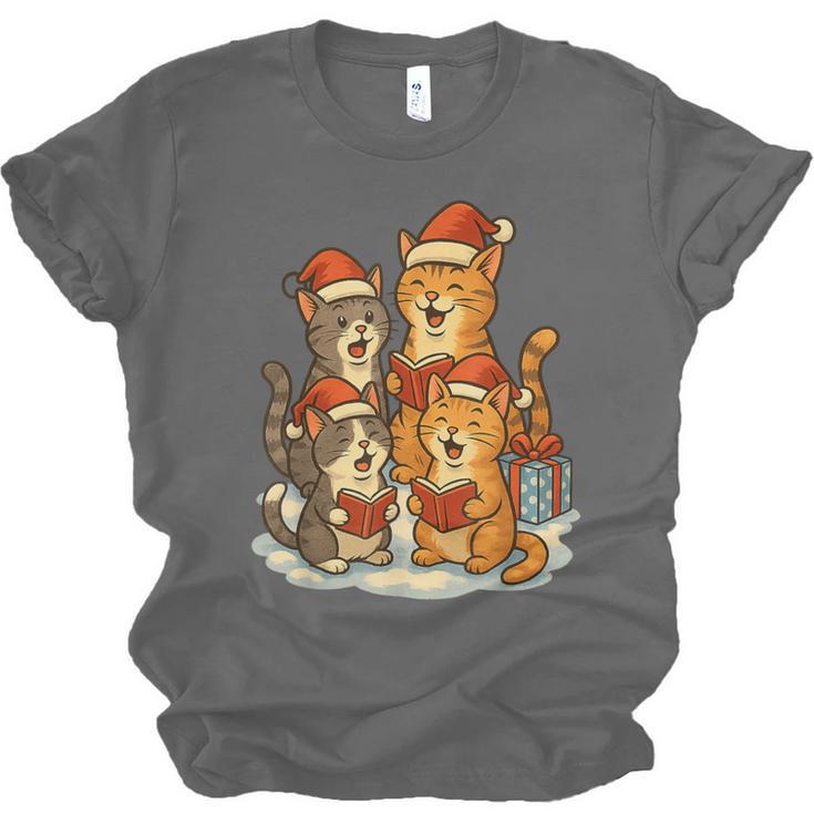 Cats Reading Books Christmas Tree Unisex Jersey T-Shirt Cats Reading Books Christmas Tree Unisex Jersey T-Shirt
