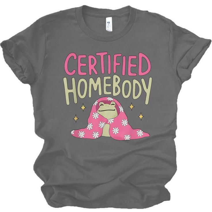 Certified Homebody Trendy Frog Introvert Unisex Jersey T-Shirt Certified Homebody Trendy Frog Introvert Unisex Jersey T-Shirt