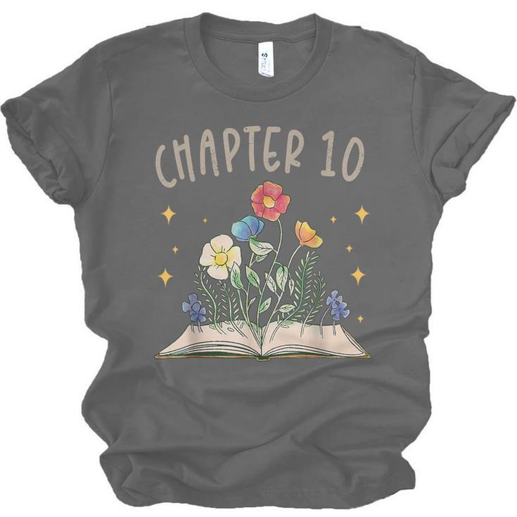 Chapter 10th Birthday Bookworm 10 Years Old For Book Lovers Unisex Jersey T-Shirt