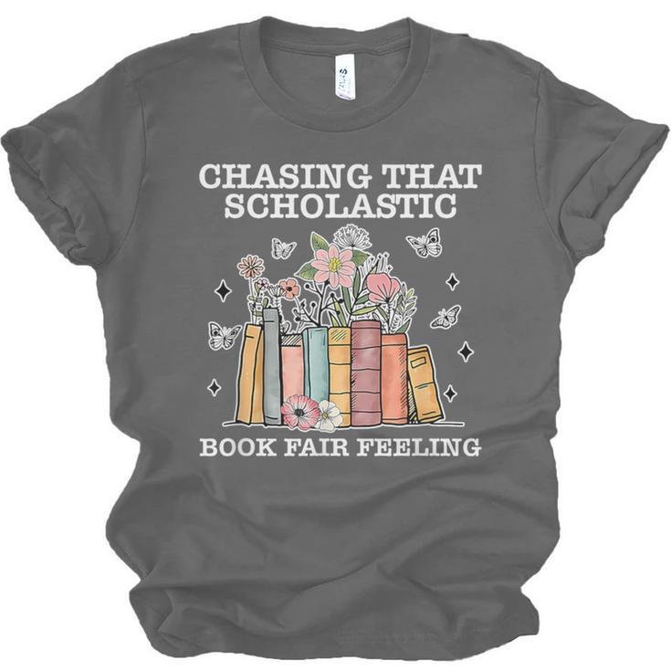 Chasing That Scholastic Book Fair Feeling Apparel Unisex Jersey T-Shirt Chasing That Scholastic Book Fair Feeling Apparel Unisex Jersey T-Shirt