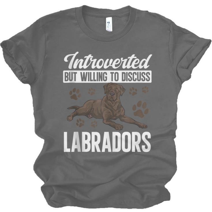 Chocolate Lab Dog Introvert Chocolate Labrador Retriever Unisex Jersey T-Shirt